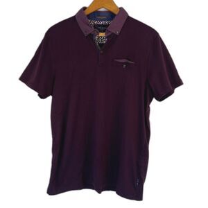 Ted Baker London 100% Cotton Polo Golf Dress Shirt Short Sleeve Size 5*